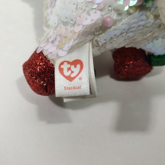 Ty Beanie Boos Stardust Sequin Unicorn Plush Christmas Holiday Stuffed Animal - Picture 6 of 8